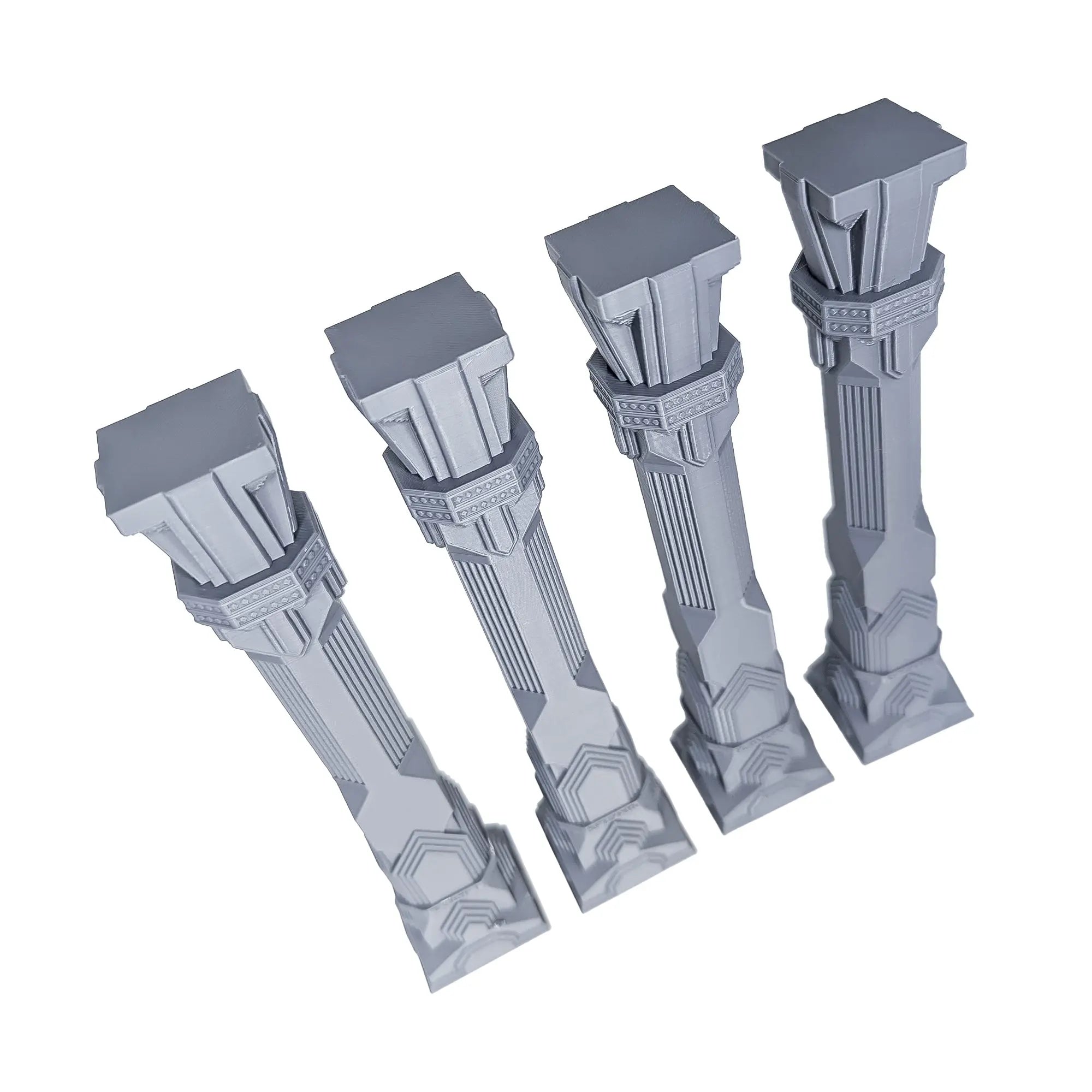 4x Ruined Pillars – Fantasy DnD Terrain for 28mm/32mm Minis Blubber Cove
