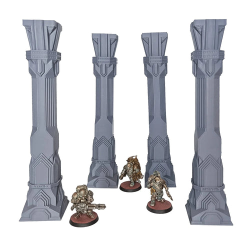 4x Ruined Pillars – Fantasy DnD Terrain for 28mm/32mm Minis Blubber Cove