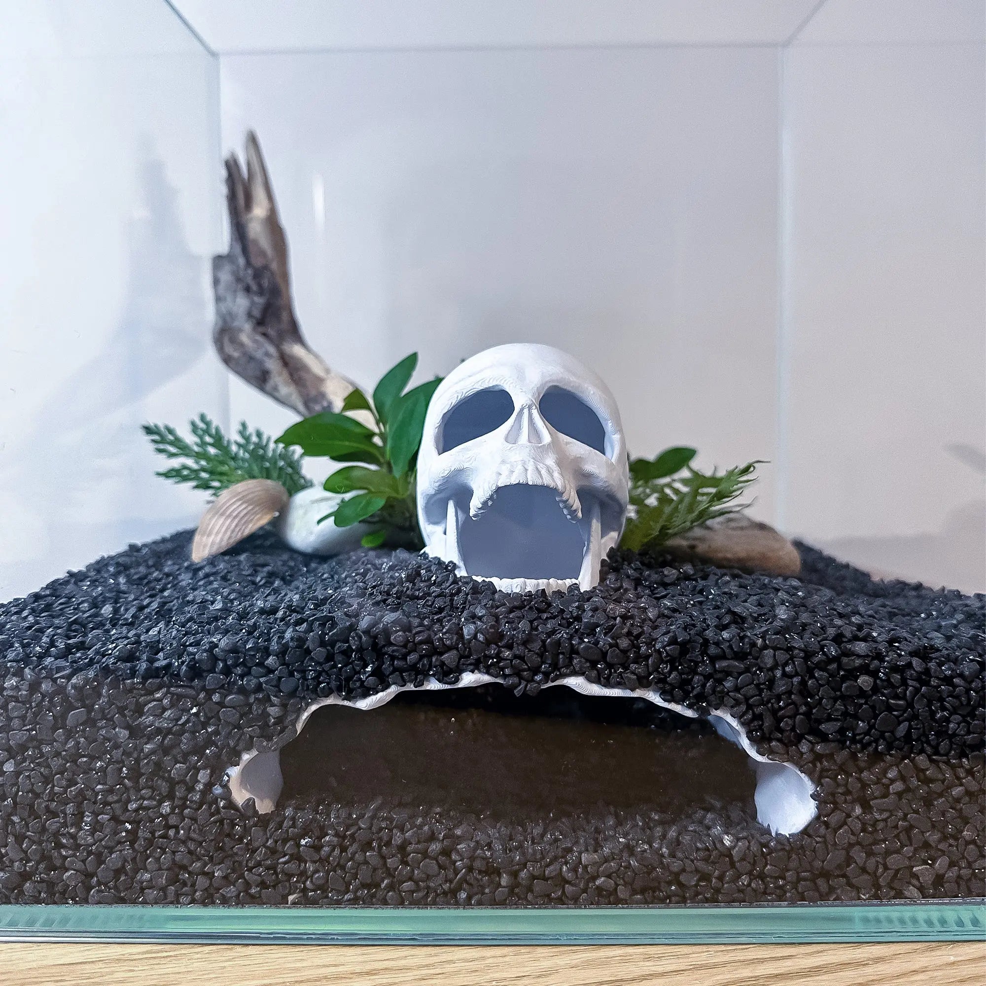 Skull Cave for Aquascaping – Safe Hideout for Betta, Shrimp & Corys Blubber Cove