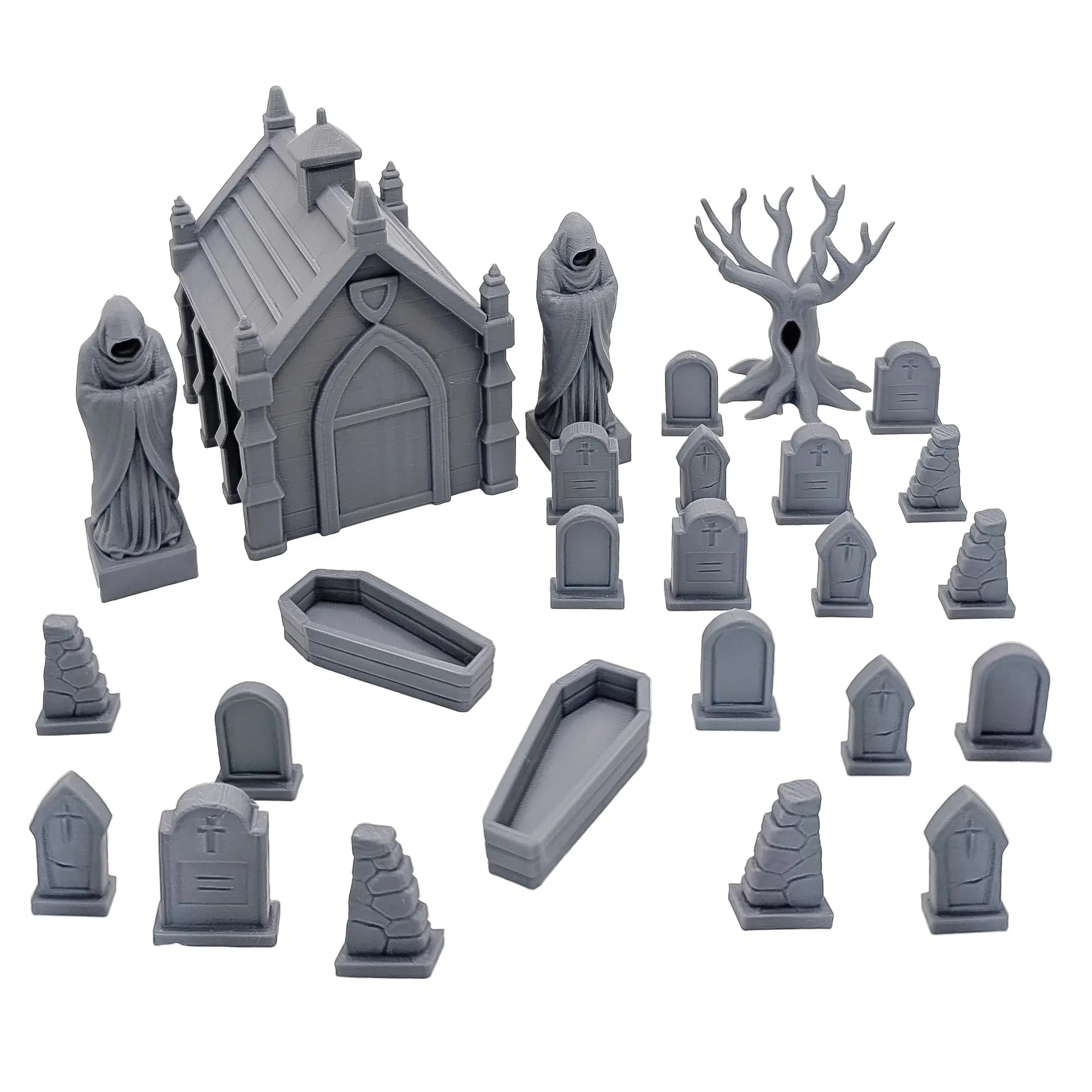 Graveyard Scatter Terrain for DND, RPG & Wargames – Mausoleum & Tombstones Kit Blubber Cove