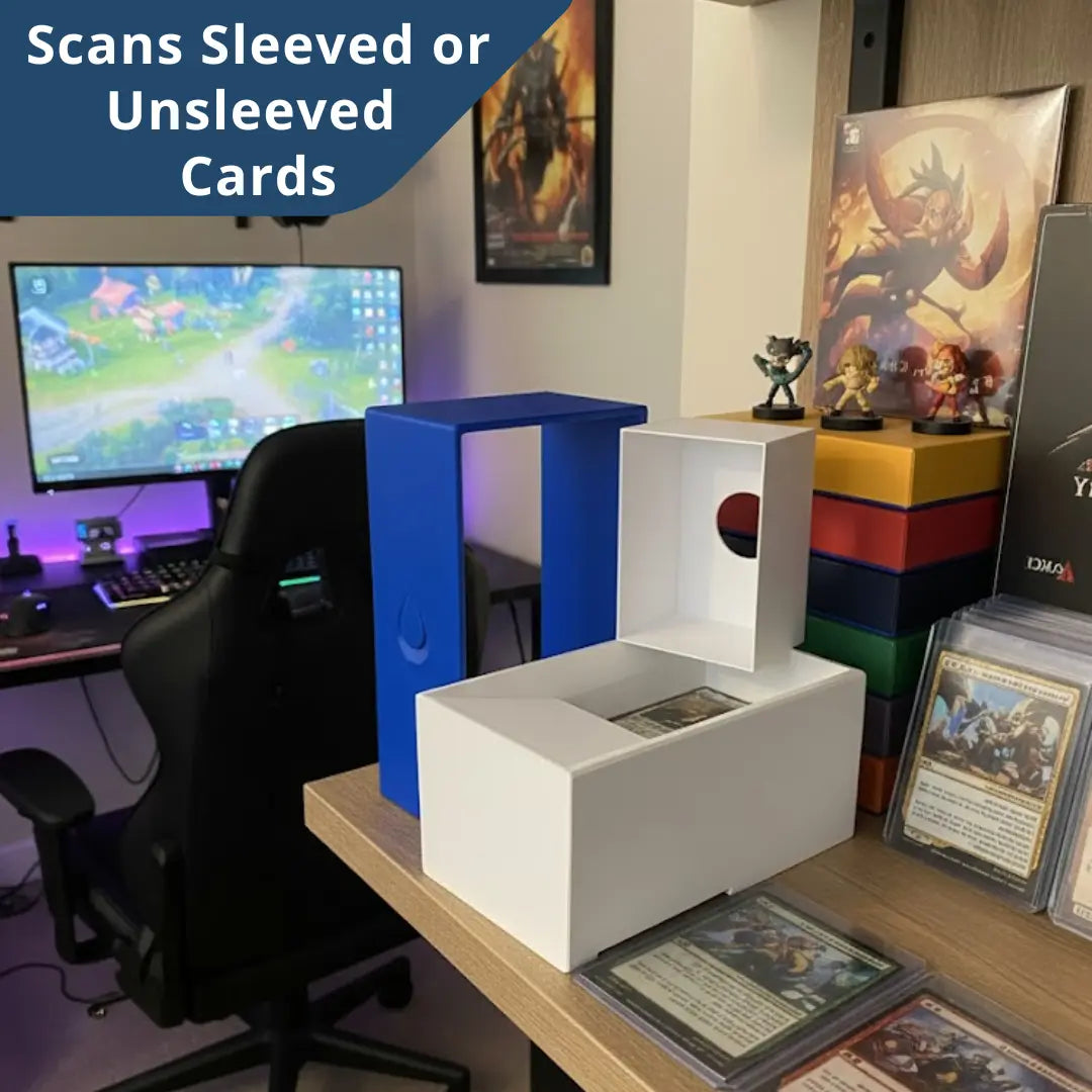 MTG Card Scanner Stand – Works with ManaBox, TCG Apps – Magic the Gathering Scanner for Deck Sorting, Live Sales & Fast Price Checks | Pokémon, Yu-Gi-Oh Bulk Sorting Blubber Cove