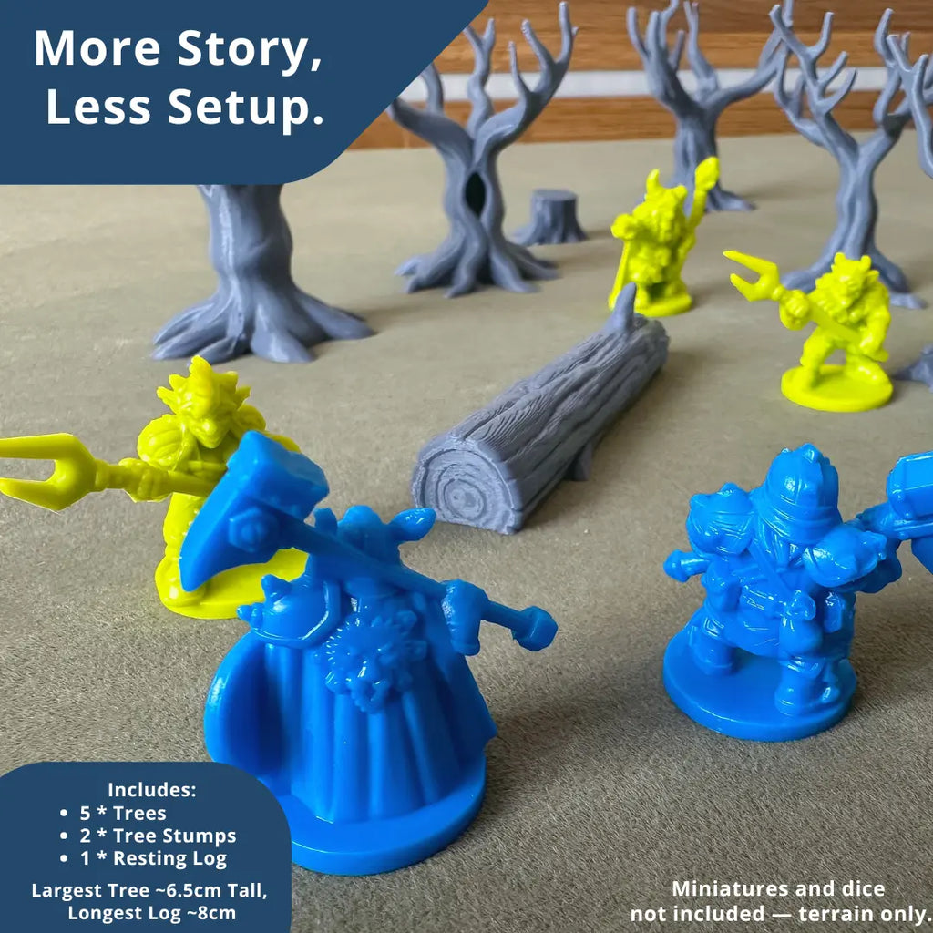 28mm Scatter Terrain Trees for DND & Wargames | Fantasy RPG Tabletop Scenery Blubber Cove