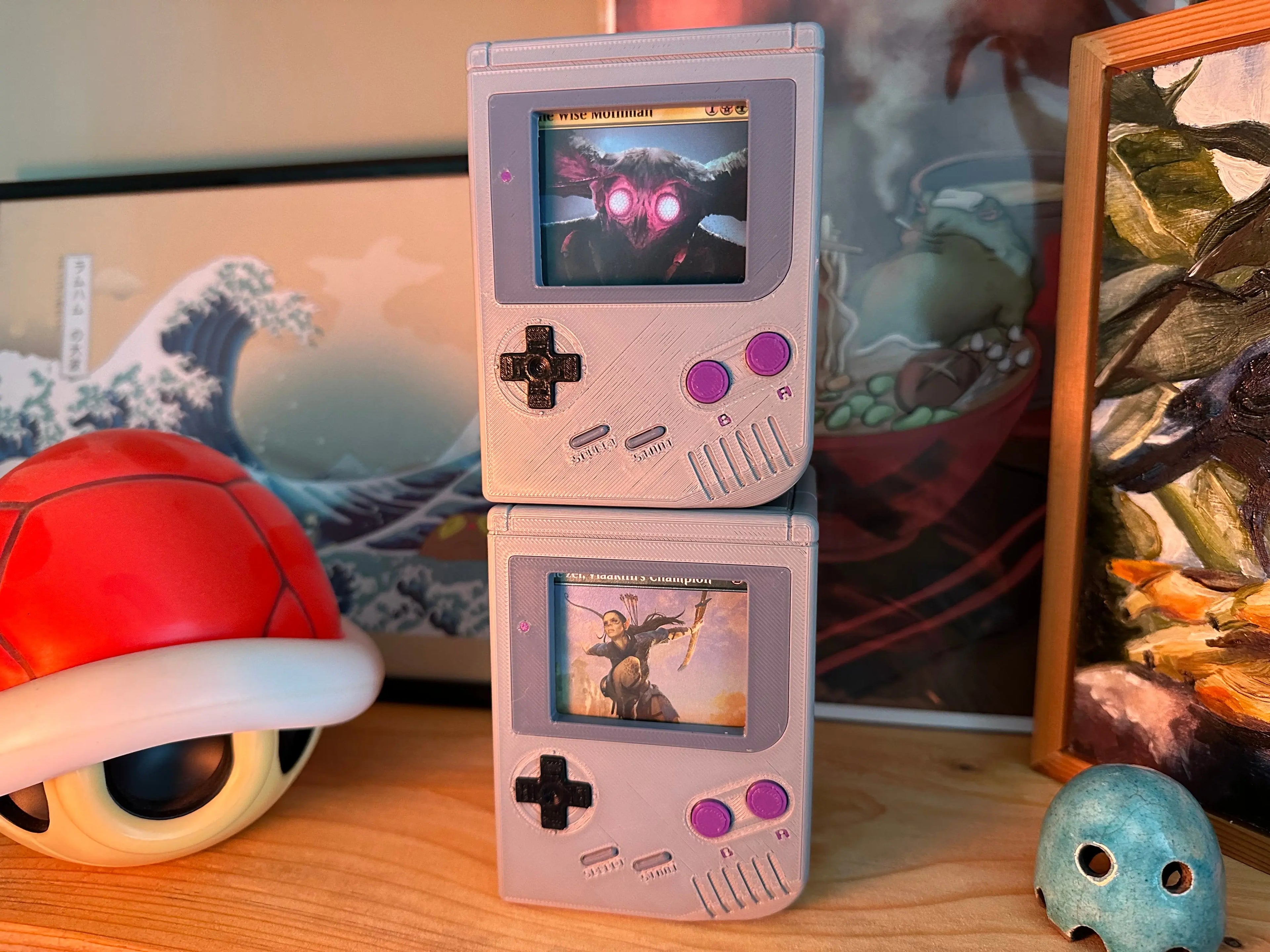 Final Fantasy Gameboy Deck Box for MTG Commander | Retro TCG Case with Magnetic Lock | Holds 100+ Cards | EDH Yugioh Pokémon Gift Blubber Cove