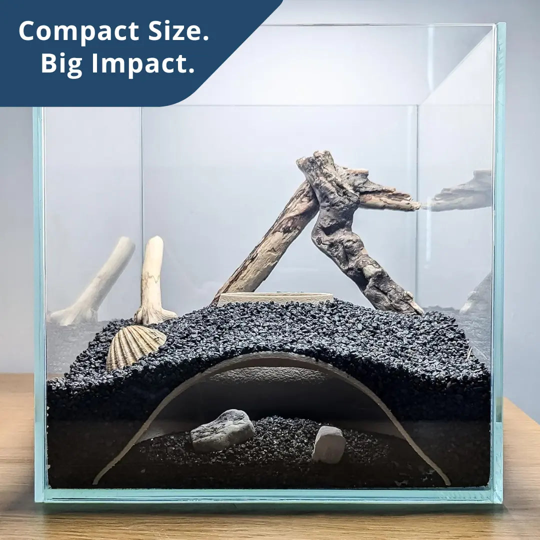 Underground Aquarium Cave Tunnel Hide – Medium & Large Sizes | Natural Fish Tank & Reptile Hideout Decoration Blubber Cove