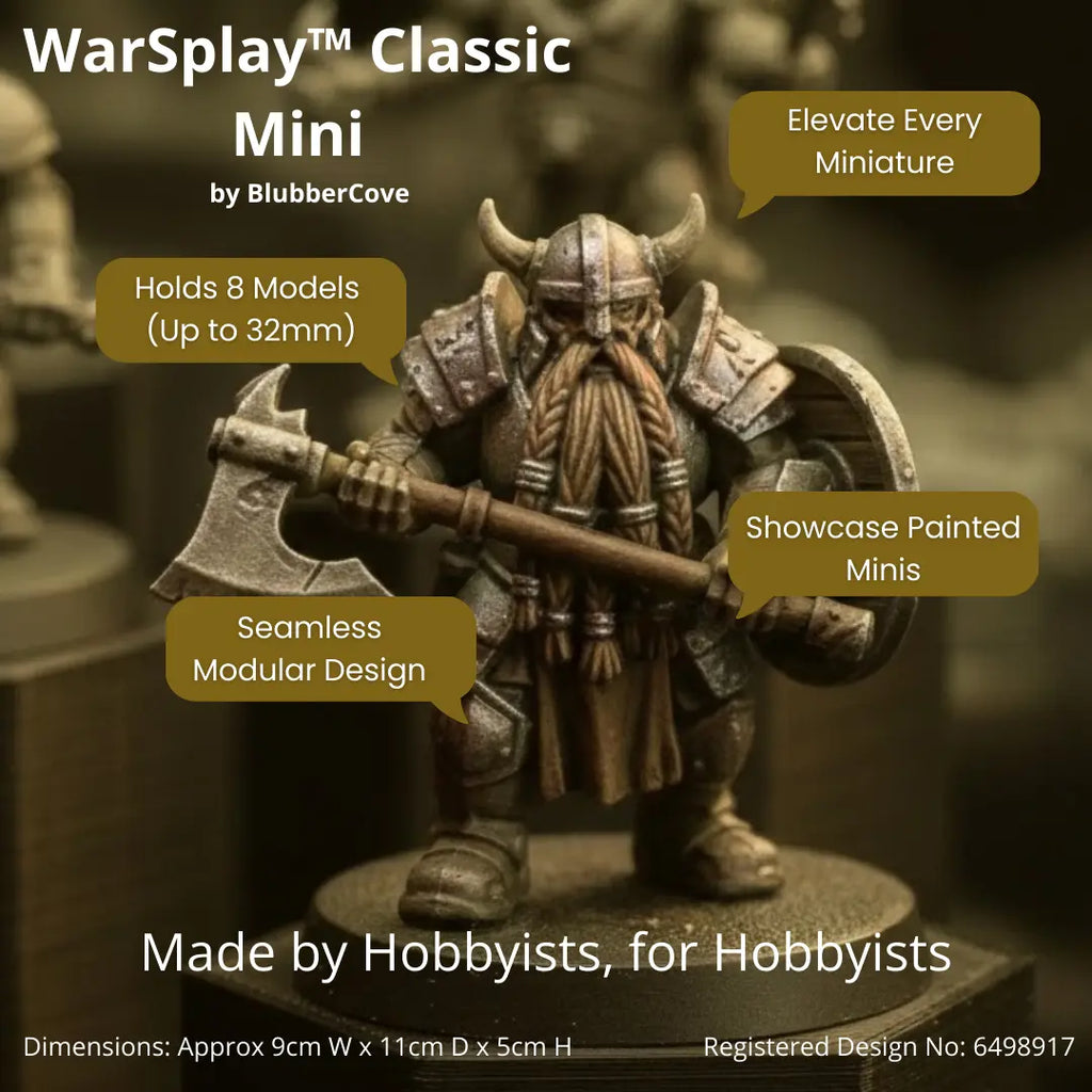 WarSplay™ Classic Mini | Modular Miniature Display Case for Wargaming & RPGs WarSplay