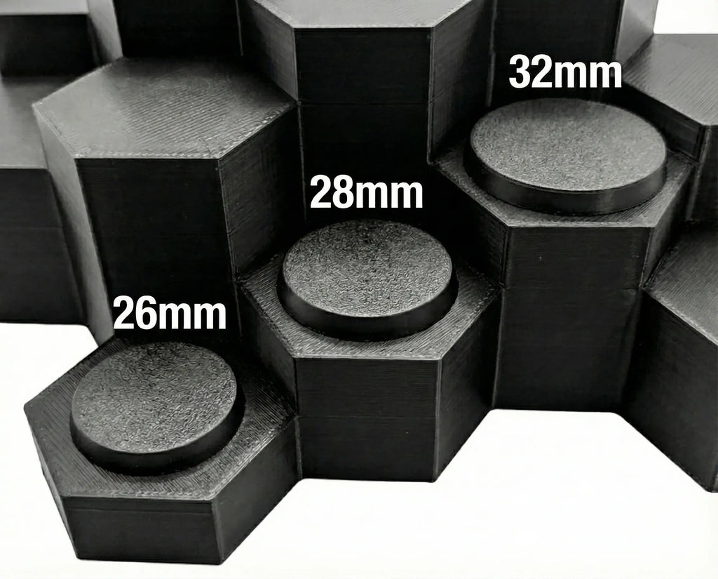 Squad tray holding up to 17 painted miniatures with full visibility.