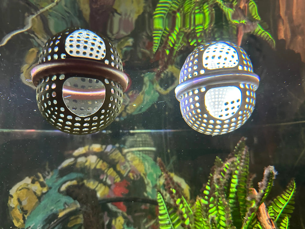 Enrichment toy log for reducing stress in betta fish.