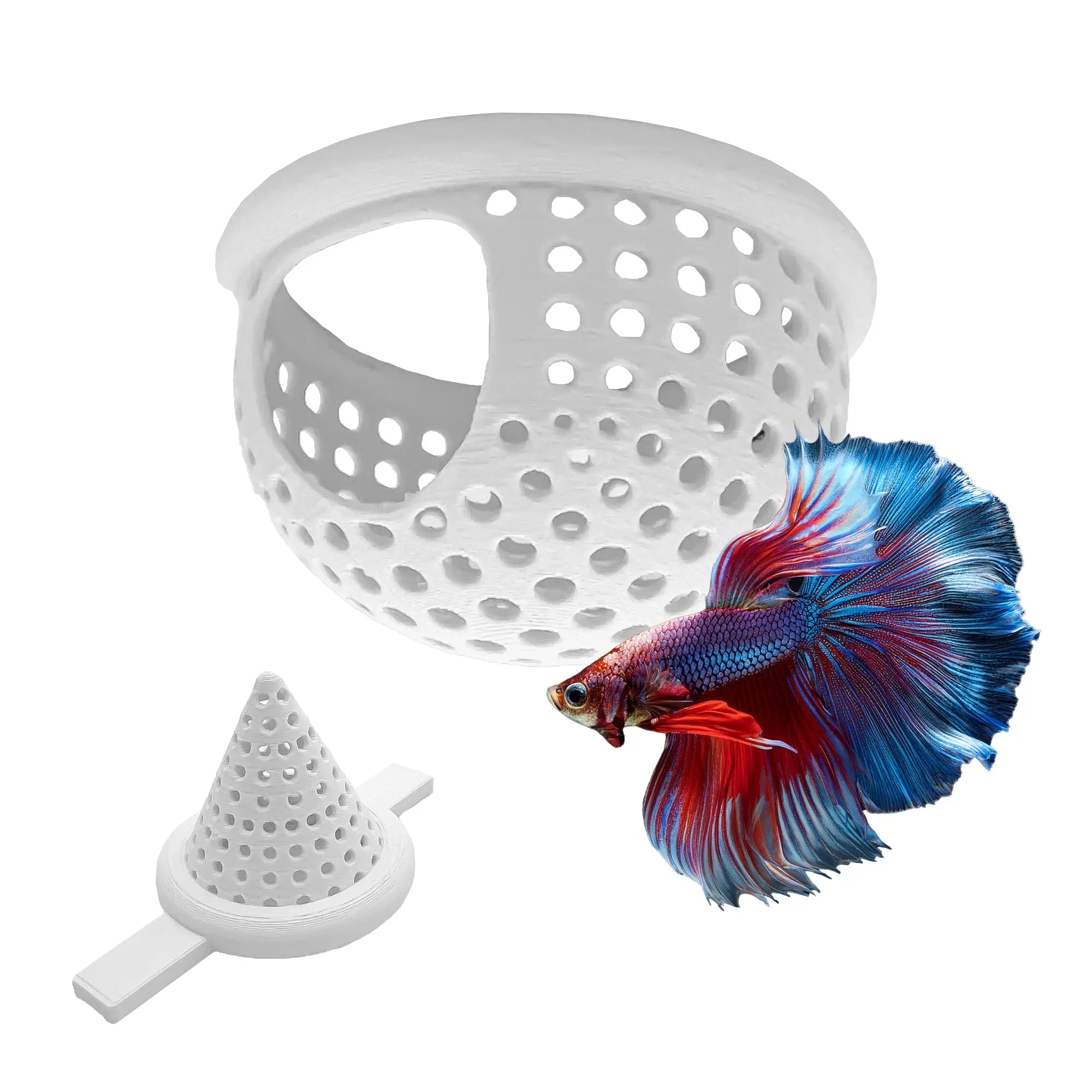 Surface shelter for protecting fish fry and shrimp.