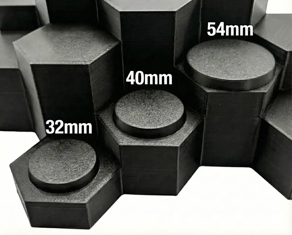 Sturdy display tray for heavy support units and vehicle miniatures.