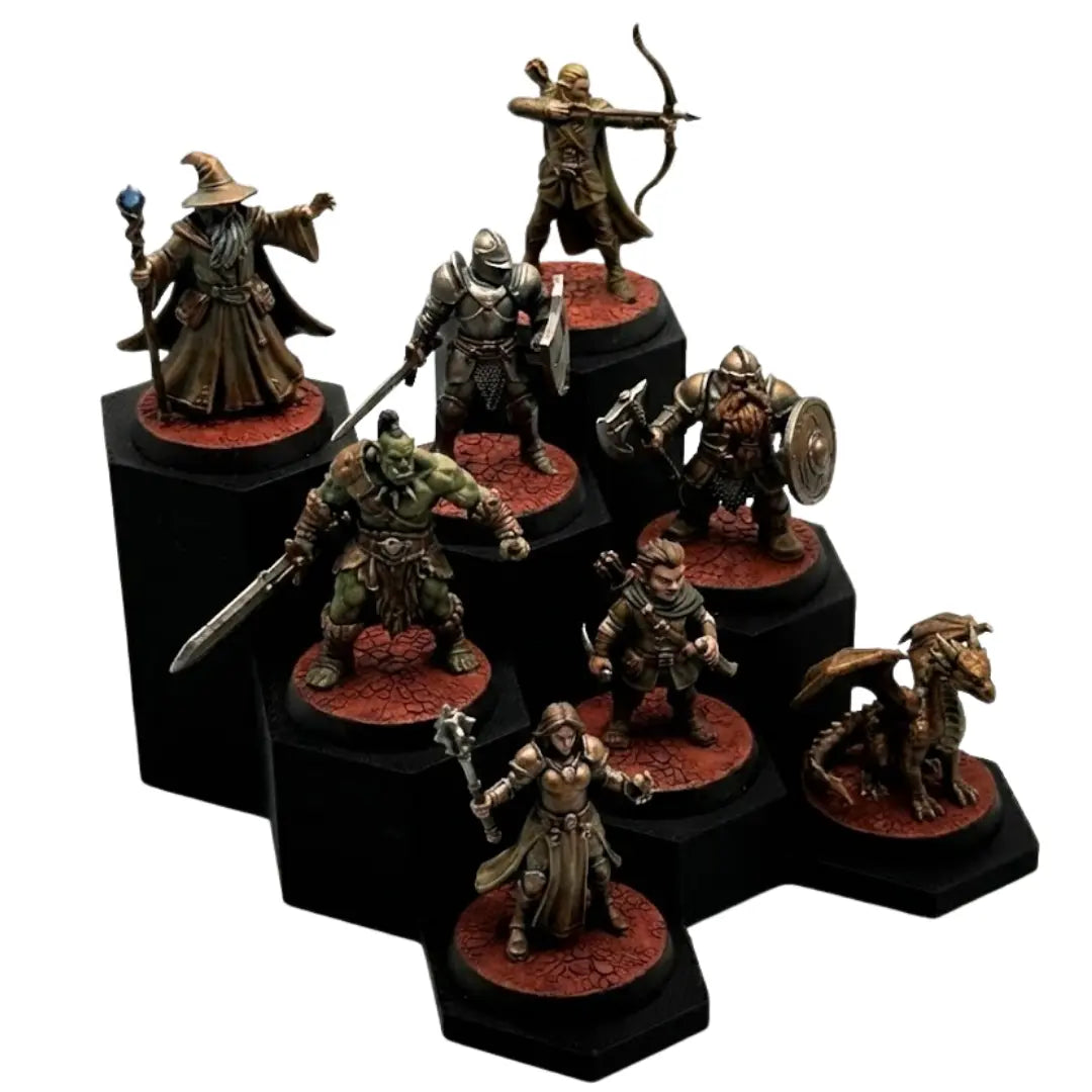Compact Display Stand | 8-Slot 28–32mm Squads | WarSplay Mini