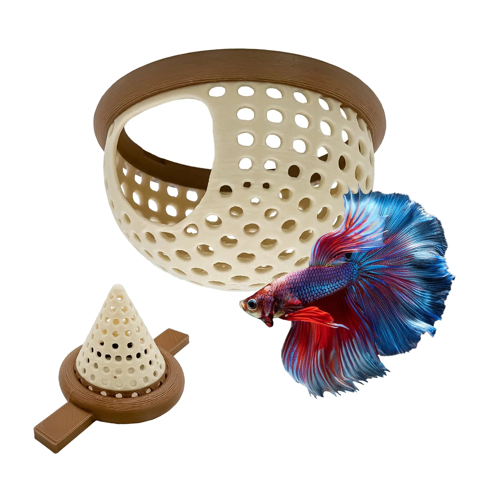 Balanced floating log that stays upright in water.